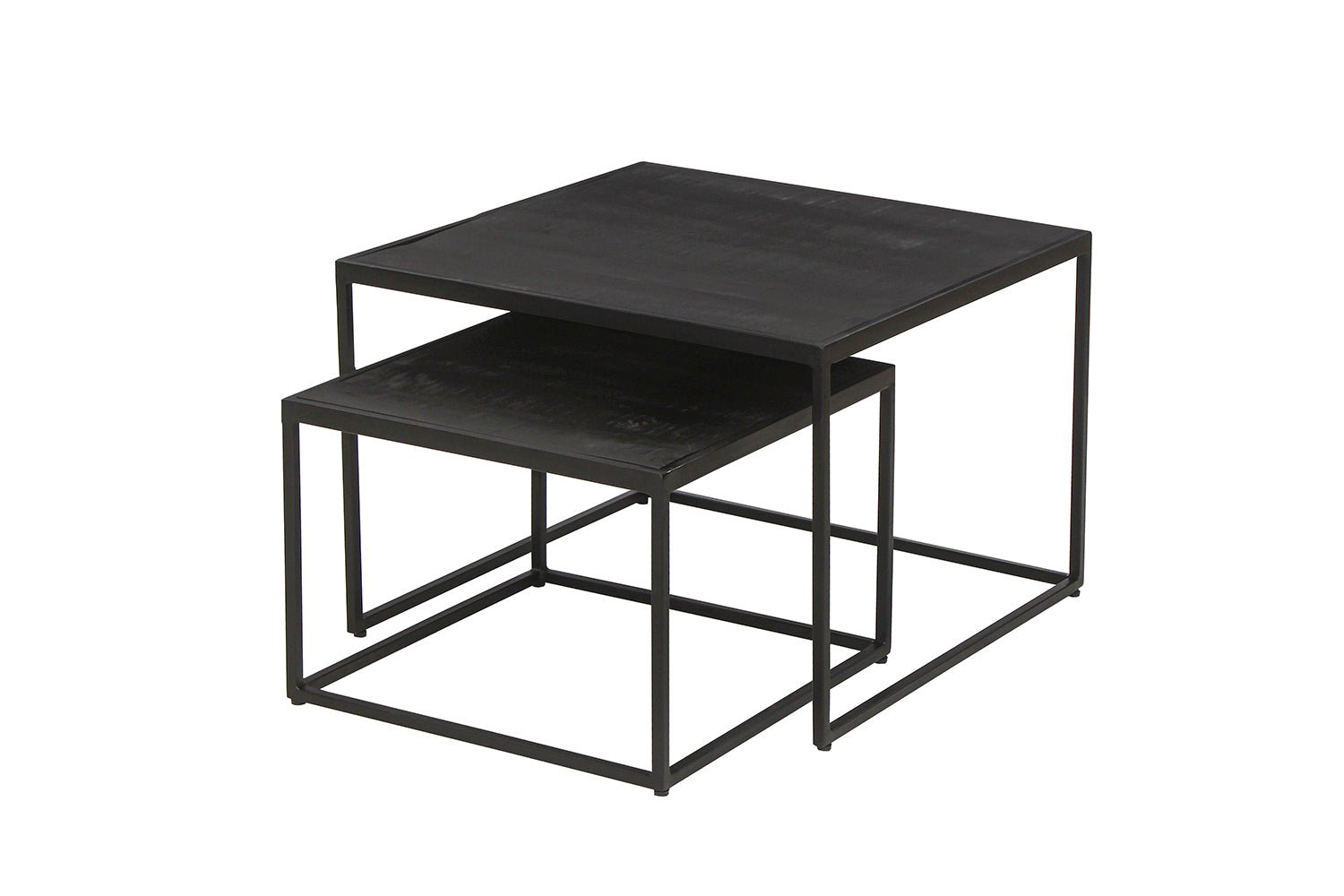 Set de 2 Tables Basses Quinn – Bois de Manguier Clair ou Noir - Maestria
