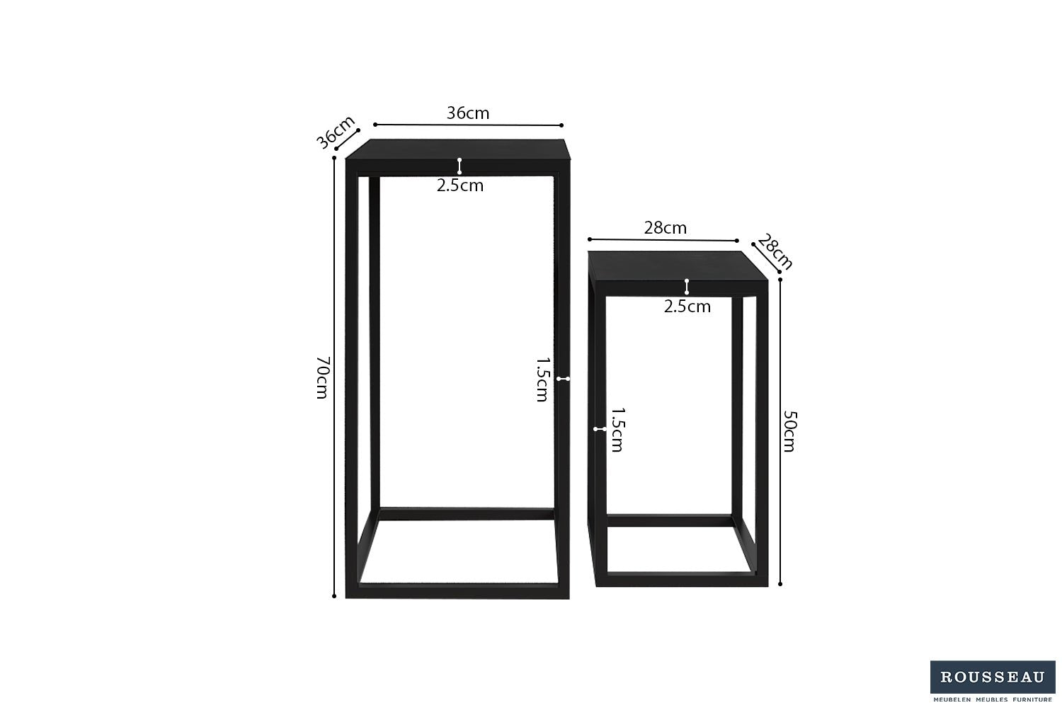 Set de 2 Tables d’appoint Madeira - Bois de Manguier Massif - Maestria