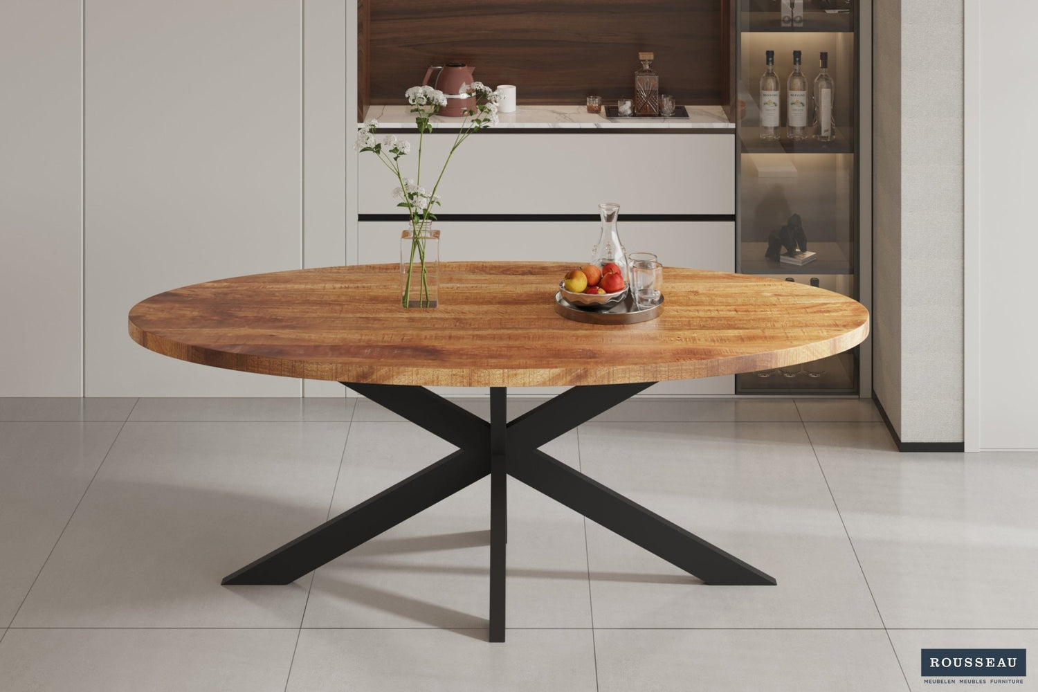 Table ALEXA ovale Manguier massif - Maestria