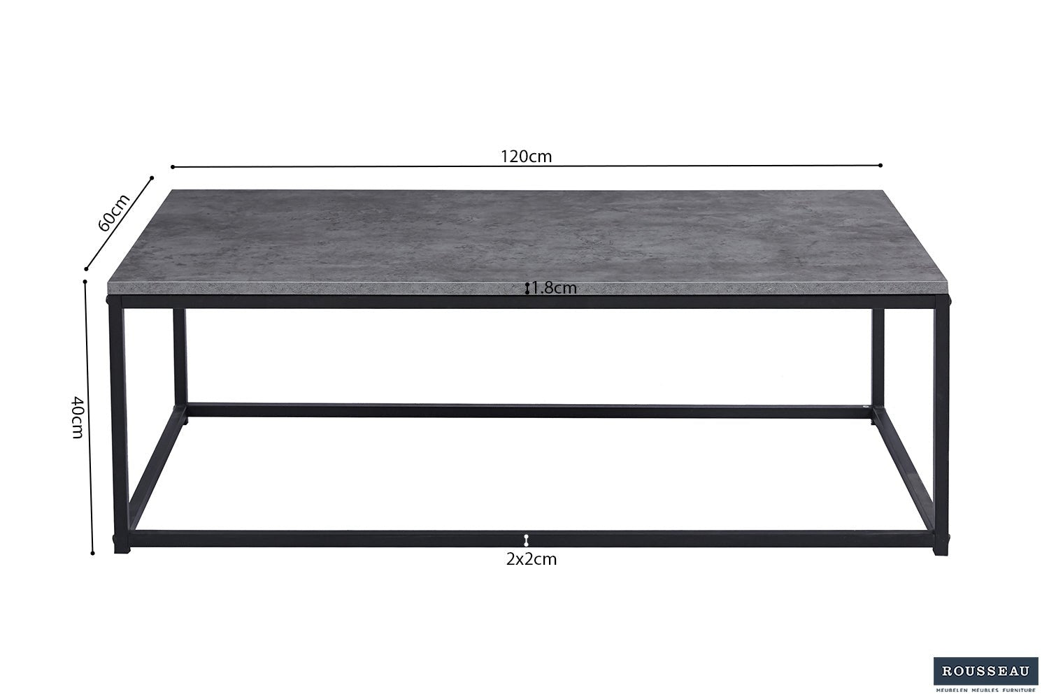 Table Basse Dallas – Chêne vieilli, Marbre ou Pierre - Maestria