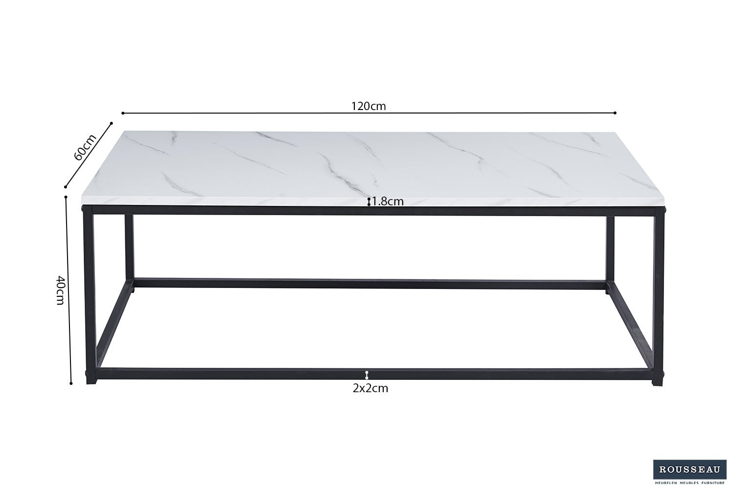Table Basse Dallas – Chêne vieilli, Marbre ou Pierre - Maestria