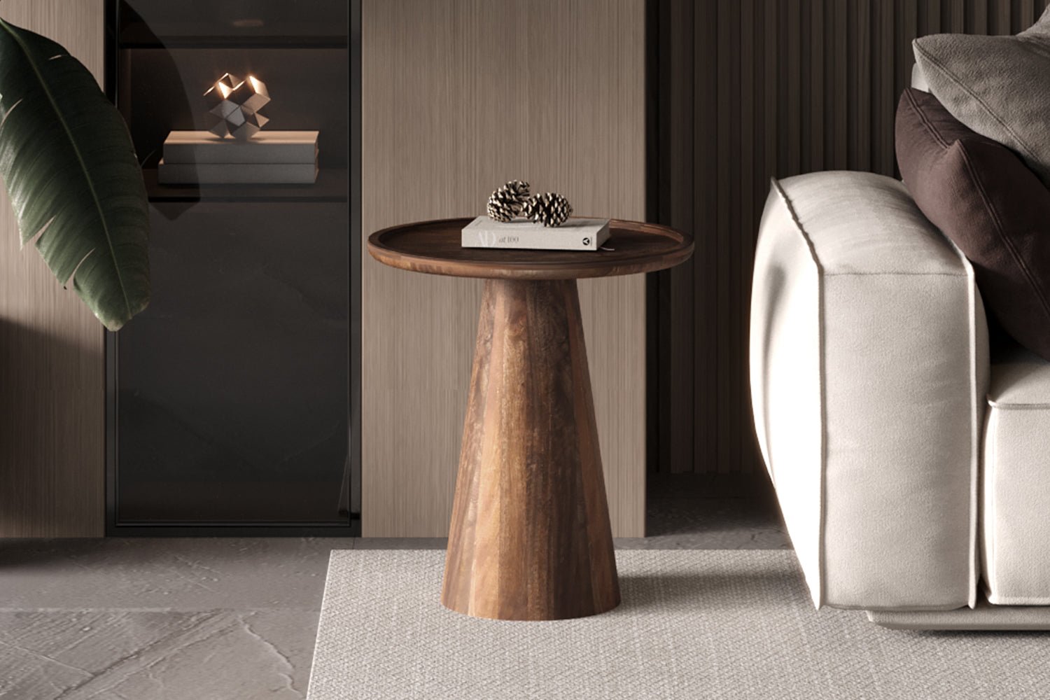 Table Basse Jules 45x50 cm - Bois de Manguier Brun Clair - Maestria