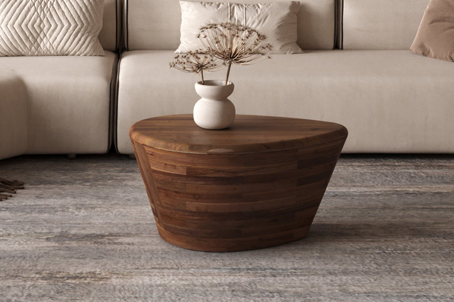 Table Basse Matteo – Bois de Manguier Brun Clair - Maestria