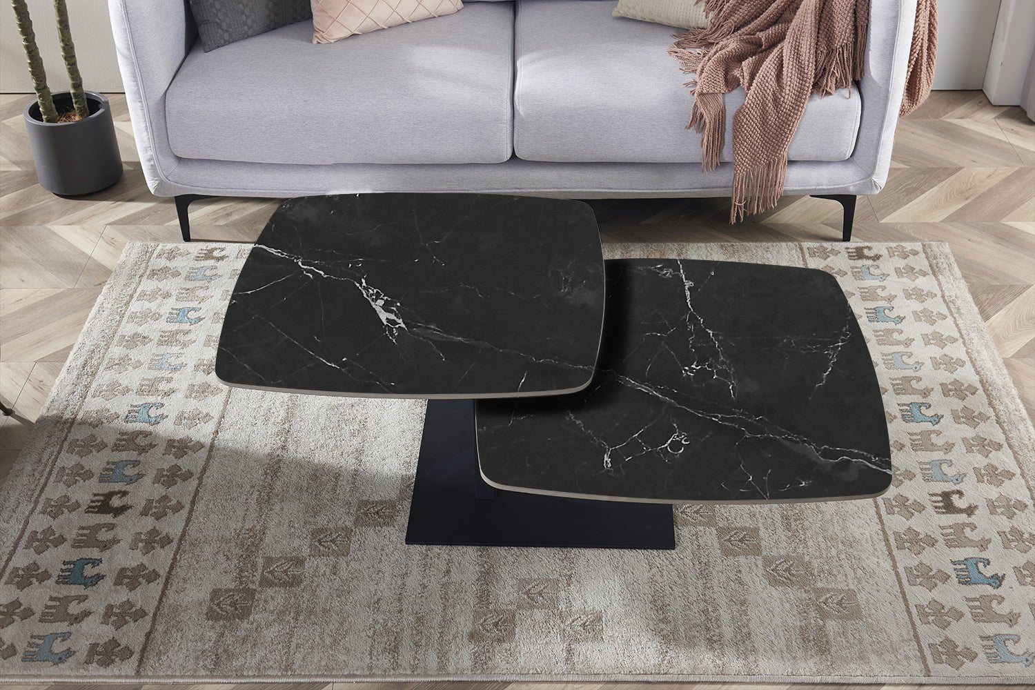 Table Basse Sendai Rotative – Pierre Noire - Maestria