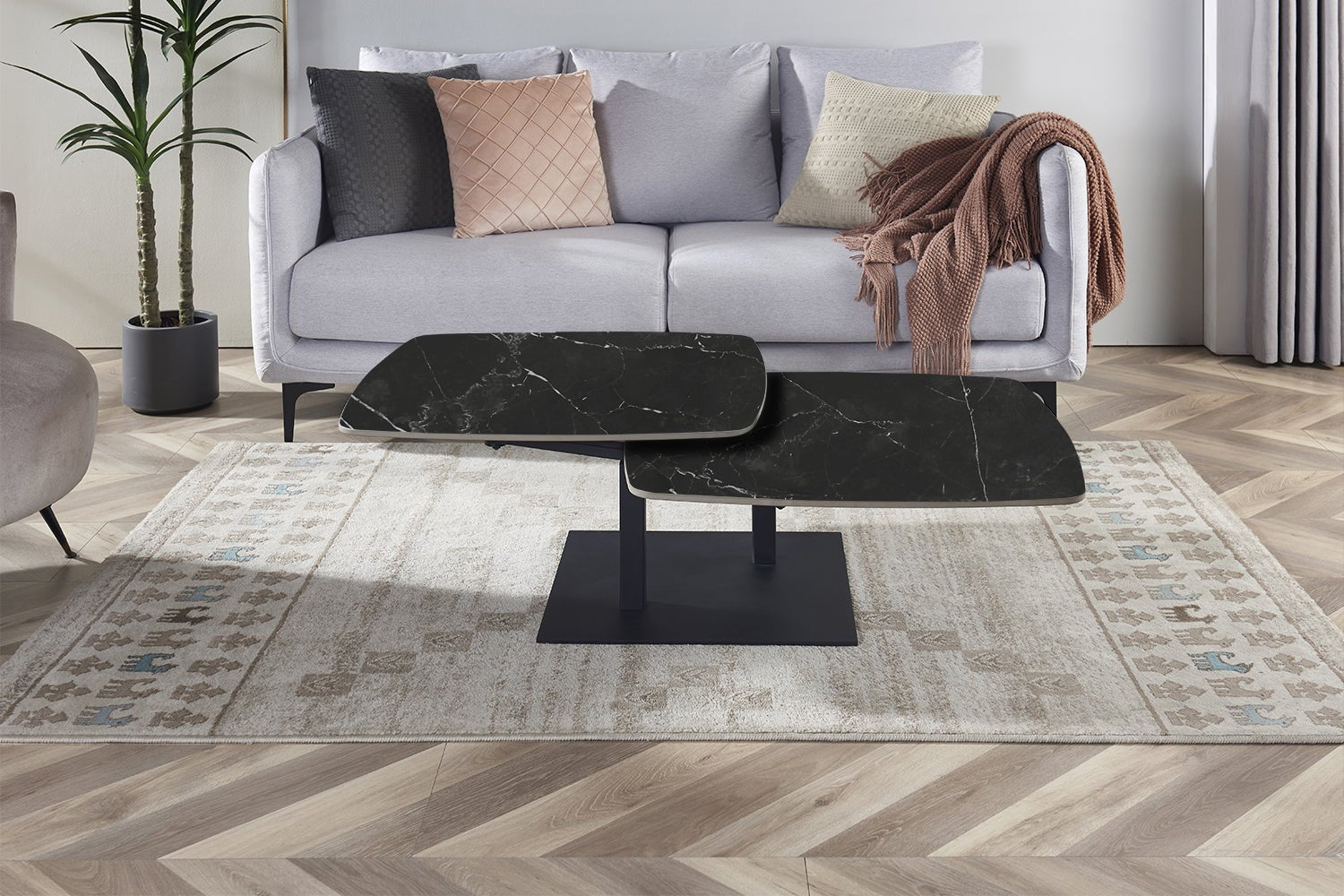 Table Basse Sendai Rotative – Pierre Noire - Maestria