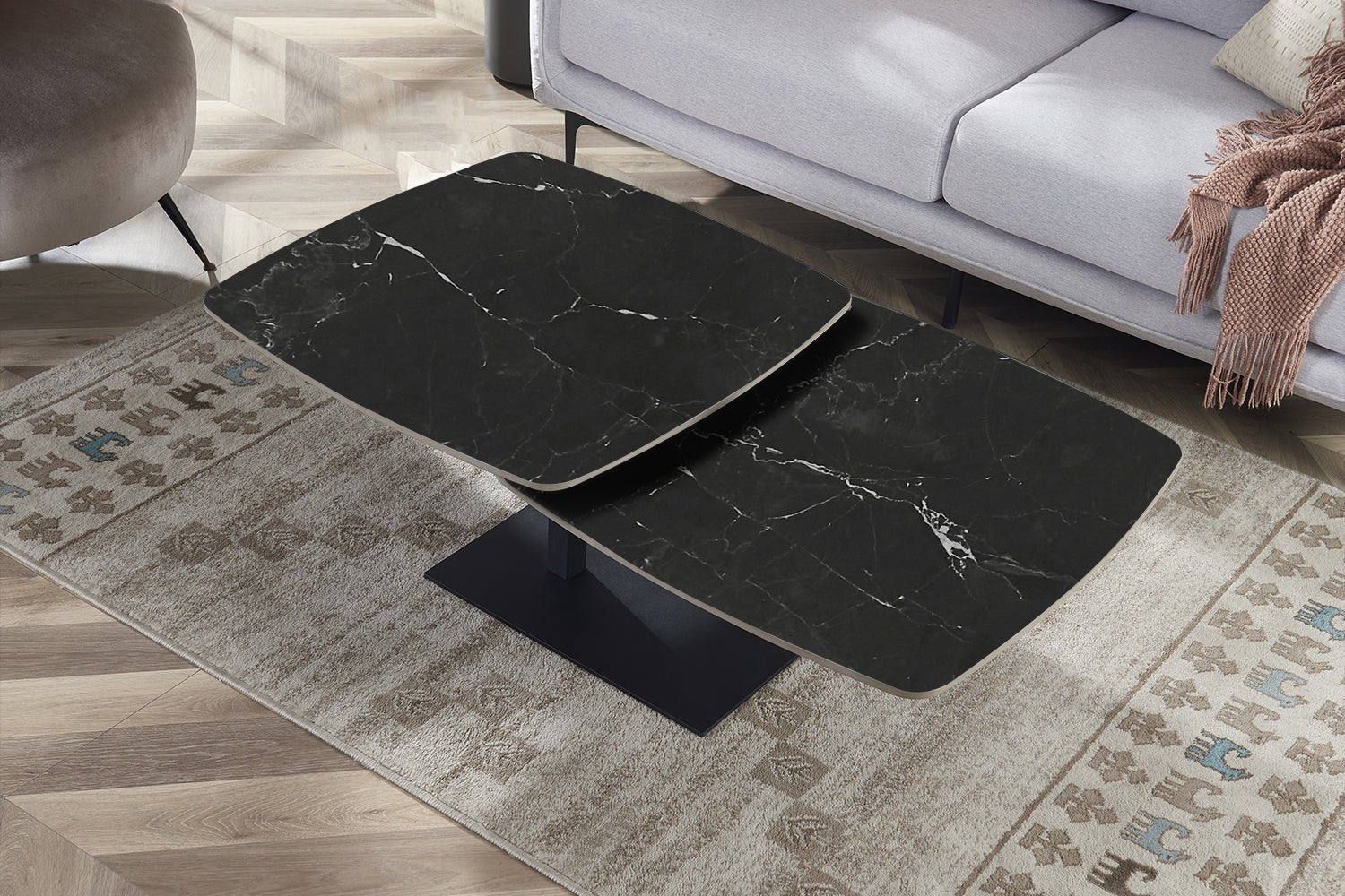 Table Basse Sendai Rotative – Pierre Noire - Maestria