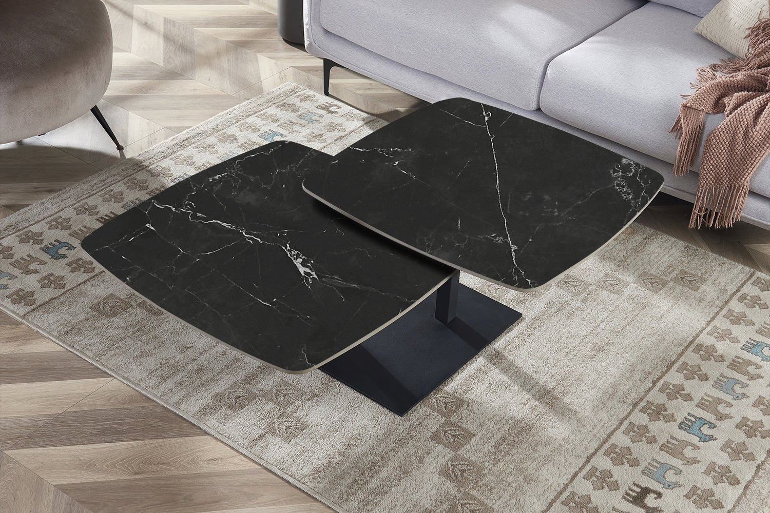 Table Basse Sendai Rotative – Pierre Noire - Maestria