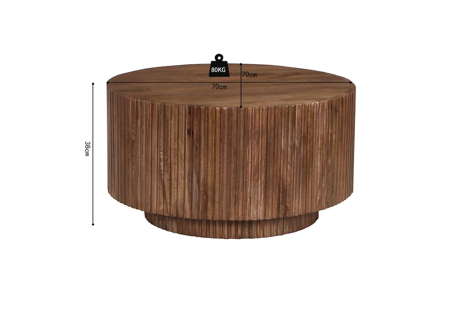 Table Basse Victor – Bois de Manguier Brun Clair - Maestria