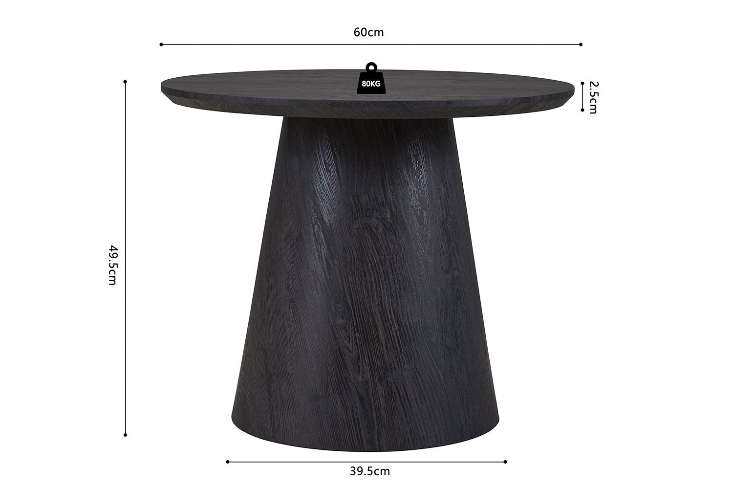 Table D’appoint Miklos – Décor Brun Foncé - Maestria
