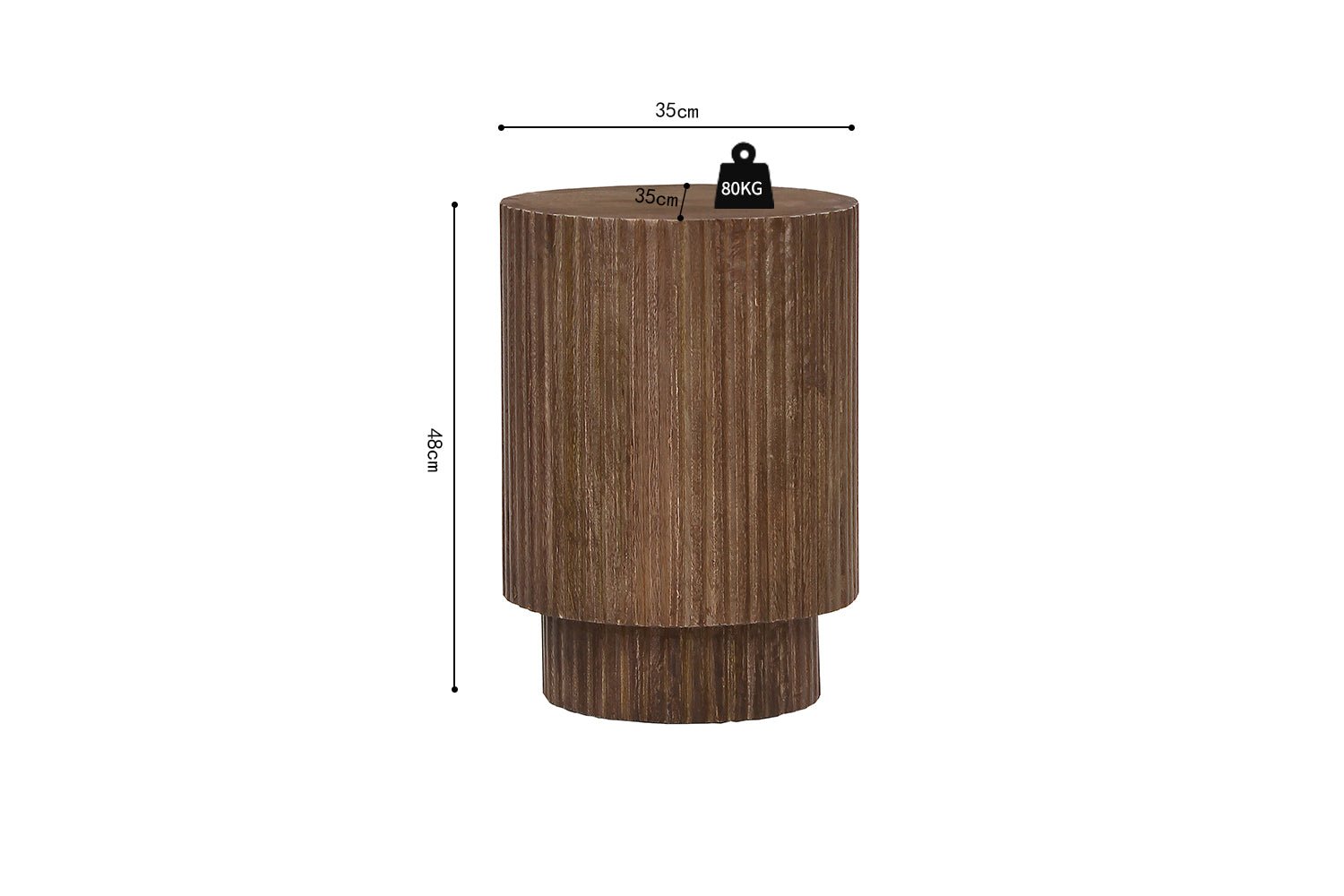 Table d'Appoint Victor – Bois de Manguier Brun Clair - Maestria