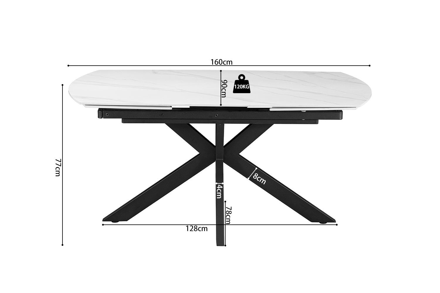 Table extensible ARES ovale danoise - Maestria