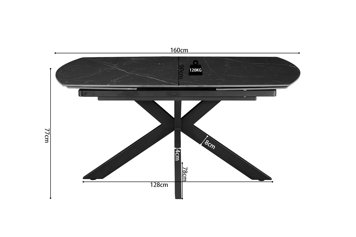 Table extensible ARES ovale danoise - Maestria