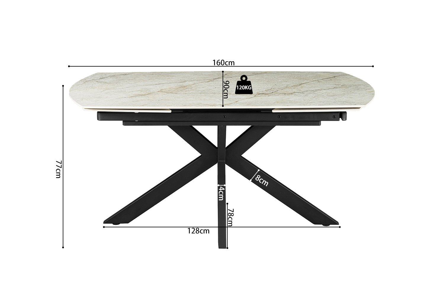 Table extensible ARES ovale danoise - Maestria