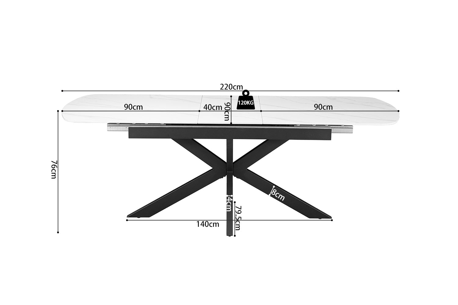 Table extensible HESTIA ovale danoise - Maestria
