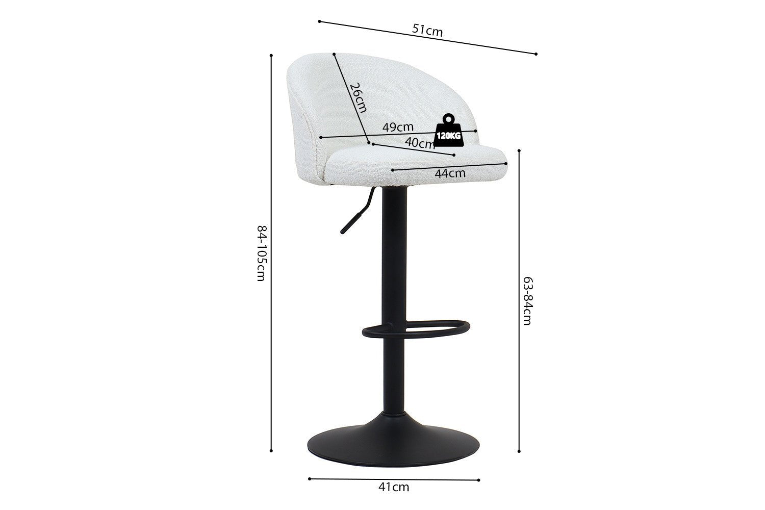 Tabouret de bar ARDA - Maestria Meubles