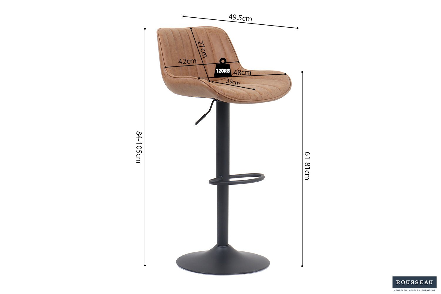 Tabouret de bar FENNA - Maestria Meubles