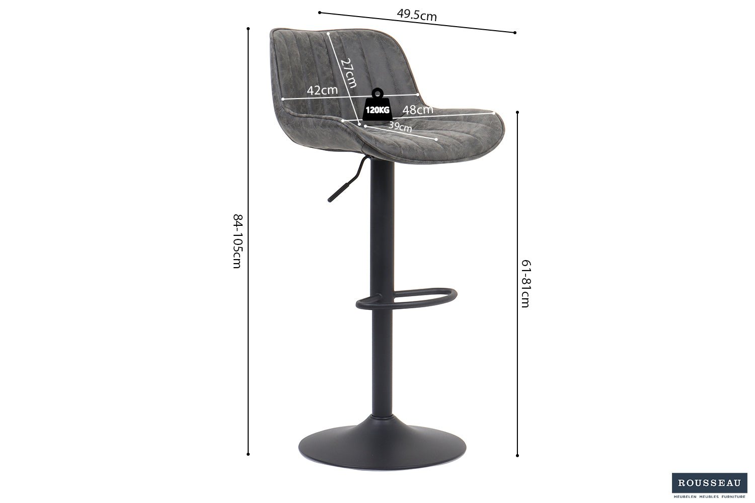 Tabouret de bar FENNA - Maestria Meubles