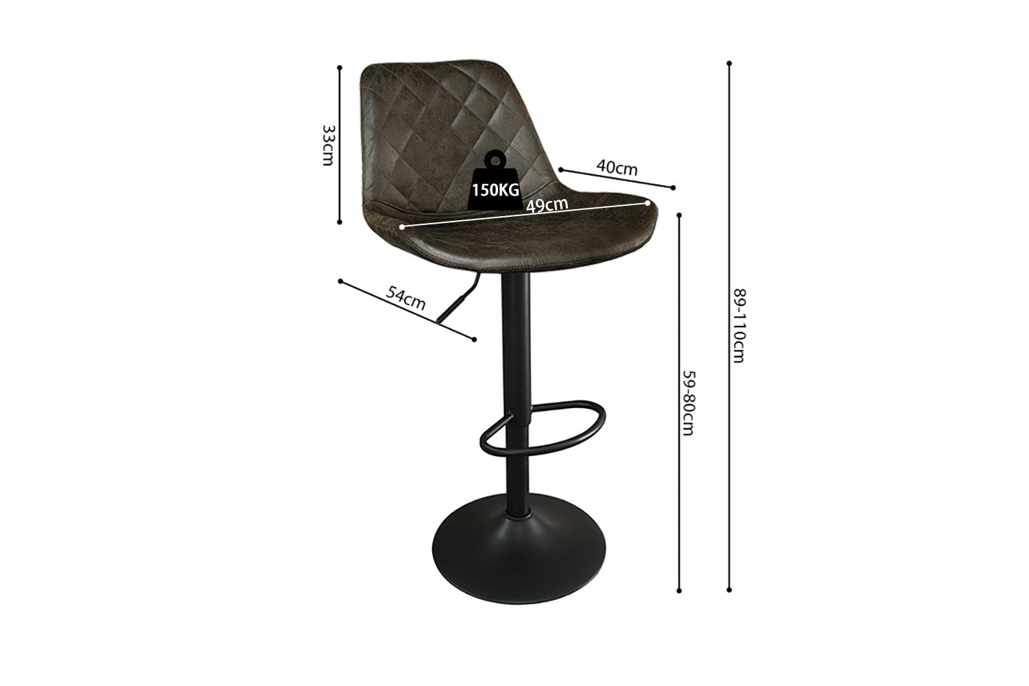 Tabouret de bar MADRID - Maestria Meubles