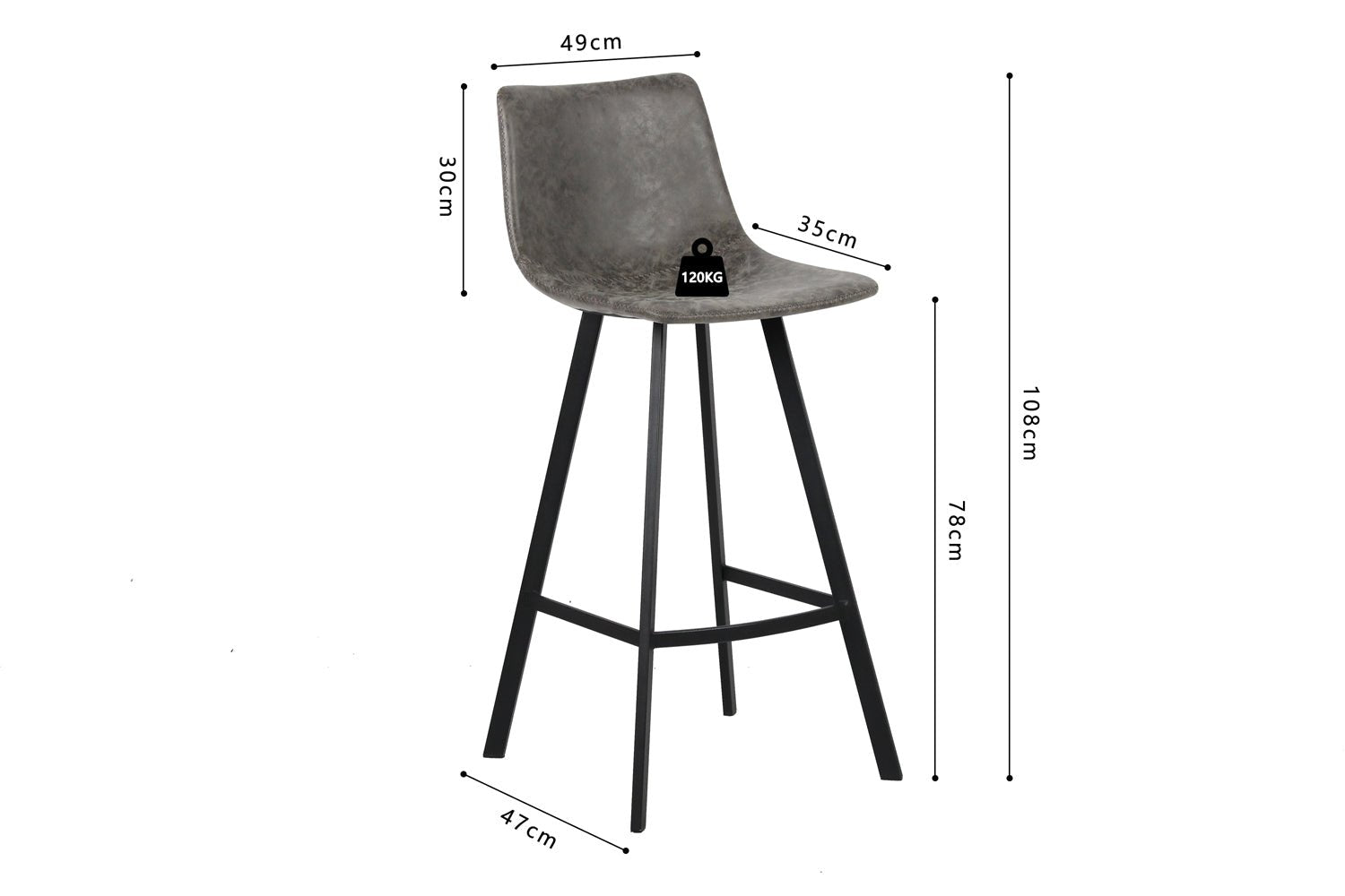 Tabouret de bar OZAN - Maestria Meubles