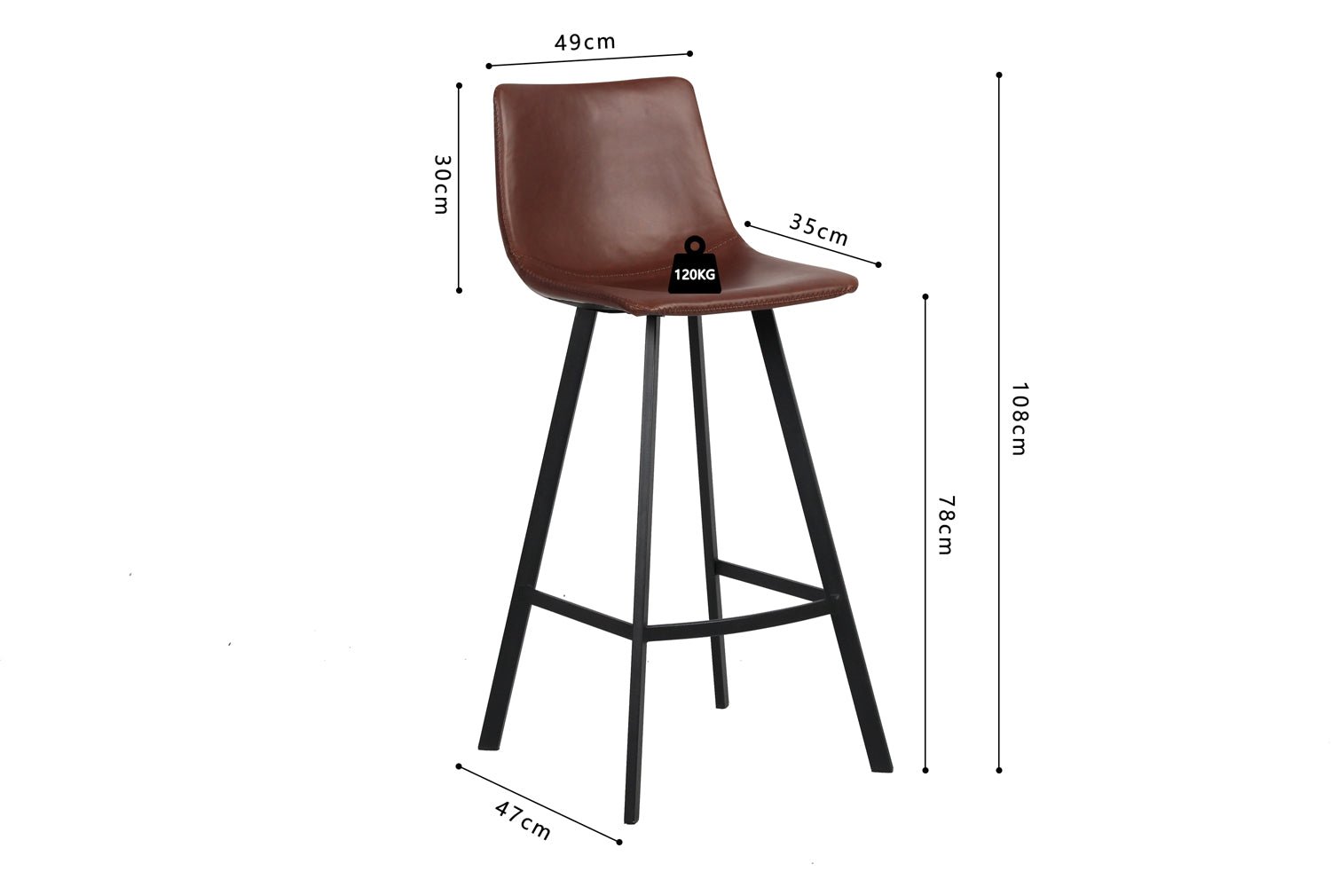 Tabouret de bar OZAN - Maestria Meubles